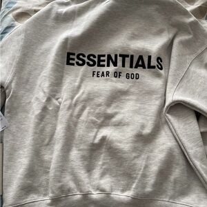 Fear of God Essentials Light Gray Hoodie